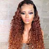 Peruca Lace Frontal Ondulada Ombre Castanho – Virgin Human Hair