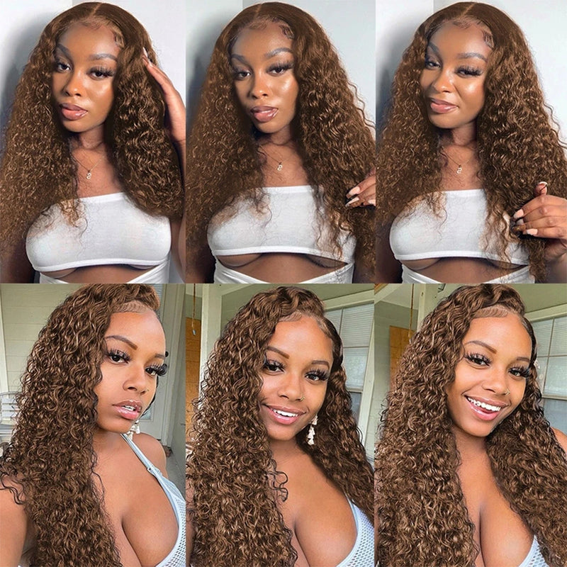 Glueless Lace Closure HD Cacheada Castanho Chocolate – Helena