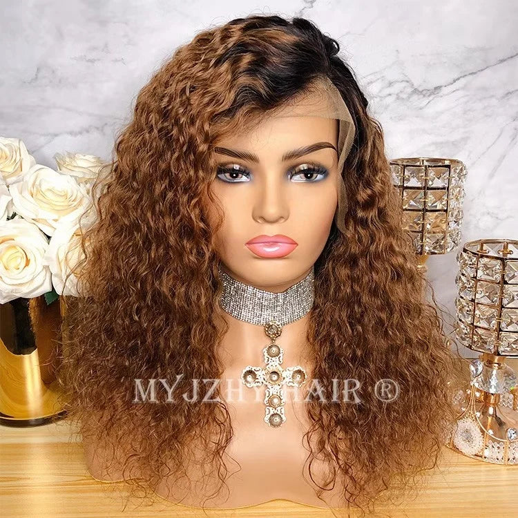 Glueless Lace Closure HD Cacheada Castanho Chocolate – Helena