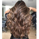 Peruca Lace Frontal Body Wave Castanho com Luzes – Elena