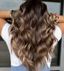 Peruca Lace Frontal Body Wave Castanho com Luzes – Elena