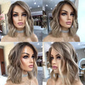 Peruca Lace Closure Ombre Brown Low Wave Bob – Amélie