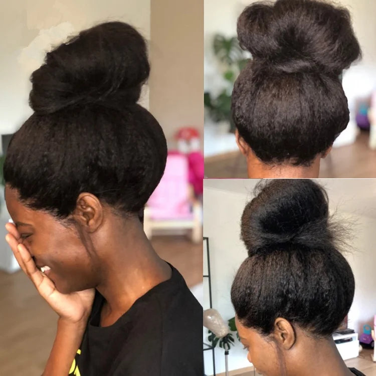 Peruca 360° Lace Yaki Braided Bun – Raw Indian Virgin Hair