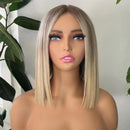 Lace Wig Ombre Blonde Pixie Bob – Naturalidade em HD Transparente