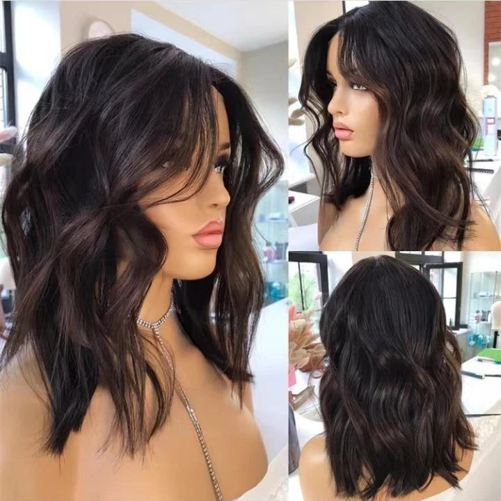 Peruca Lace Closure Ombre Brown Low Wave Bob – Amélie