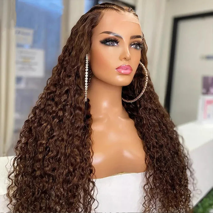 Glueless Lace Closure HD Cacheada Castanho Chocolate – Helena
