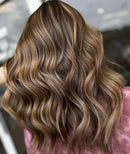 Peruca Lace Frontal Body Wave Castanho com Luzes – Elena