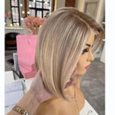 Lace Wig Ombre Blonde Pixie Bob – Naturalidade em HD Transparente